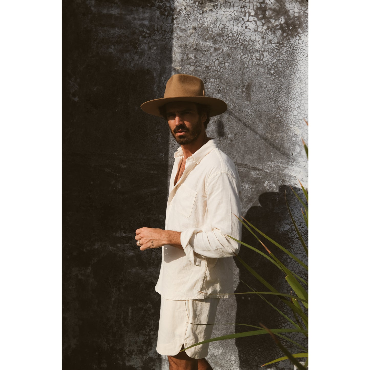 Sport Short in vintage off white Denim - counterfitstudio