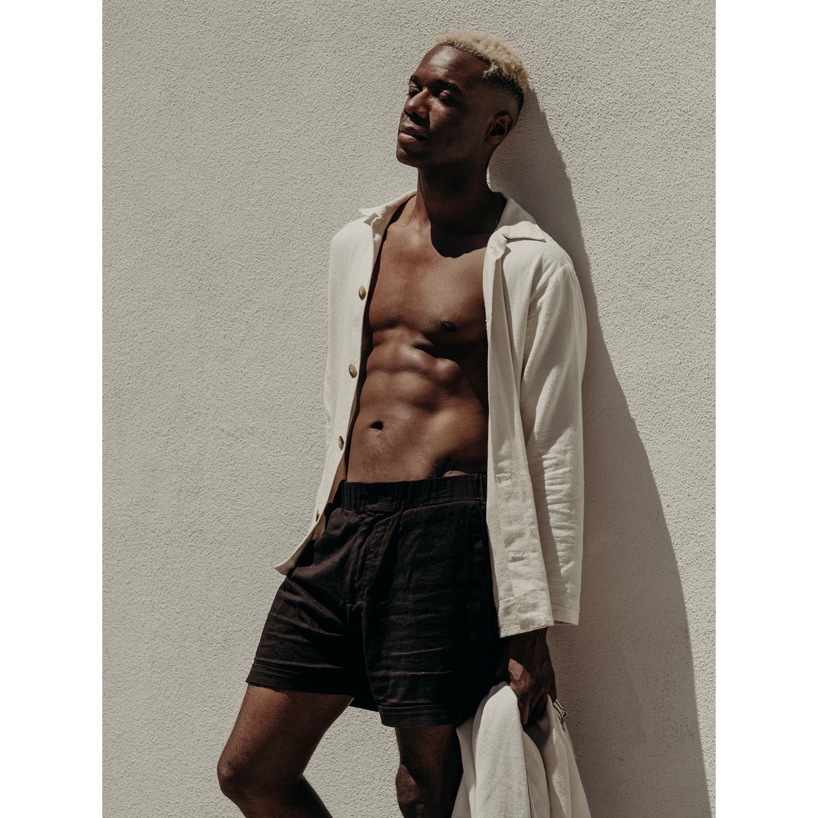 Elastic Chino Short in bamboo cotton - counterfitstudio