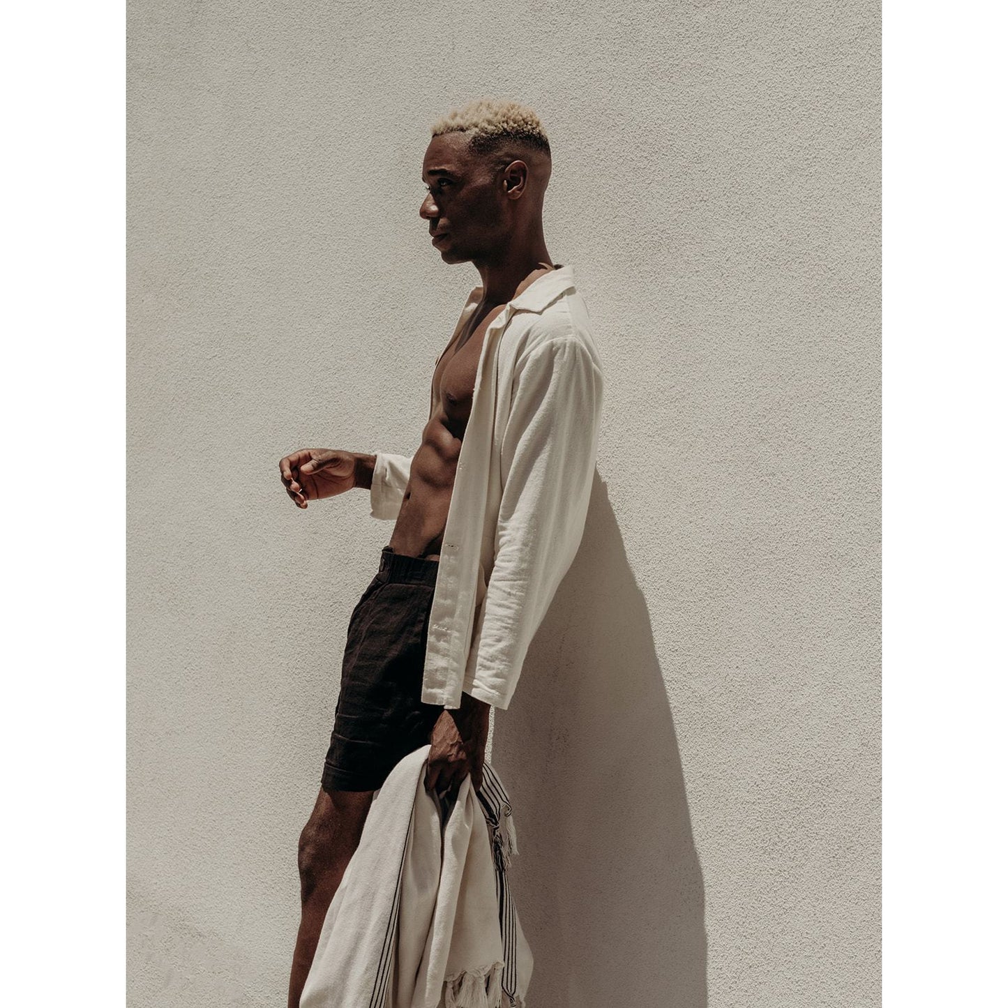 Workwear Jacket in off white cotton - counterfitstudio
