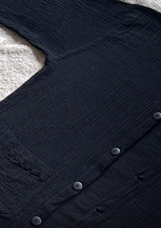 Black Belgium linnen suit M